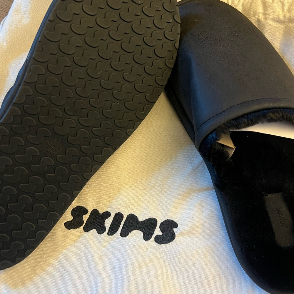 SKIMS Black Loafers & Slip-Ons